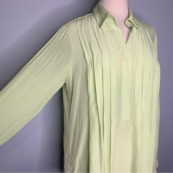 Mela Purdie Mache Duo Pleat Pullover Shirt In Citrine Lightweight Blouse Size  S - Picture 4 of 16
